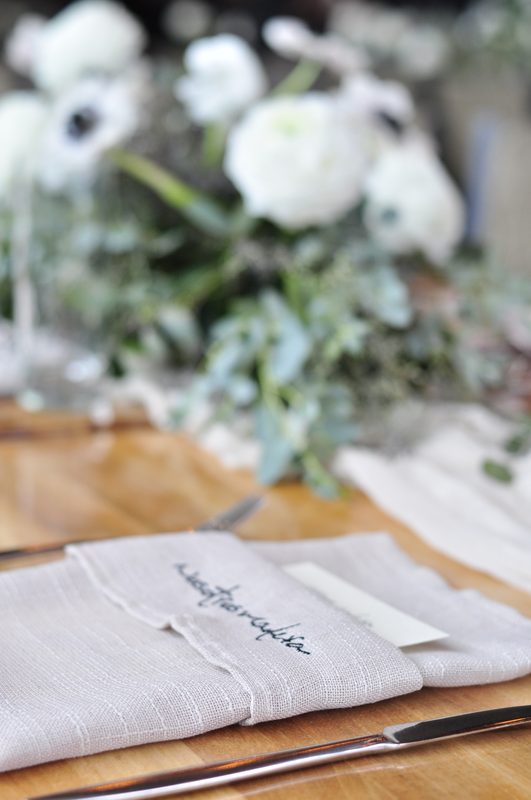 Napkin and centerpiece